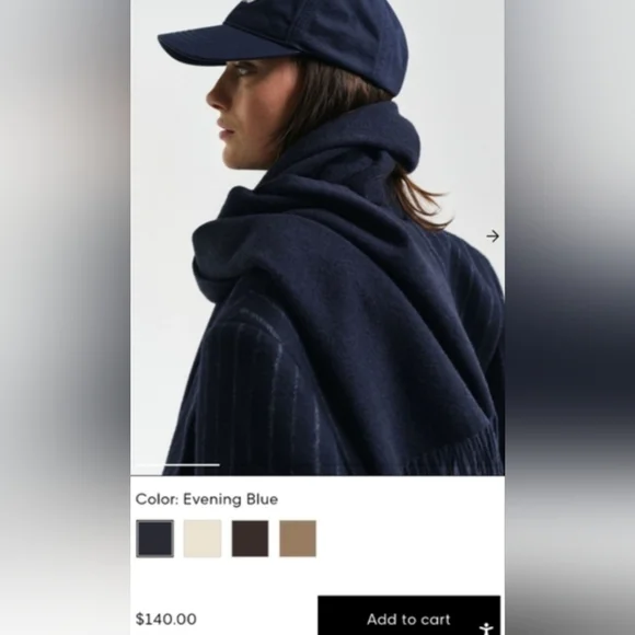 Gant Double Faced Scarf-Dark Brown & Grey - Picture 2 of 6